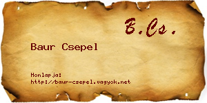 Baur Csepel névjegykártya